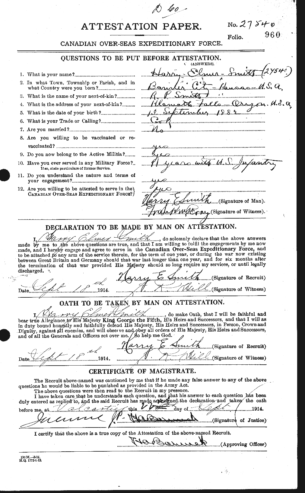 Personnel Records of the First World War - CEF 105582a