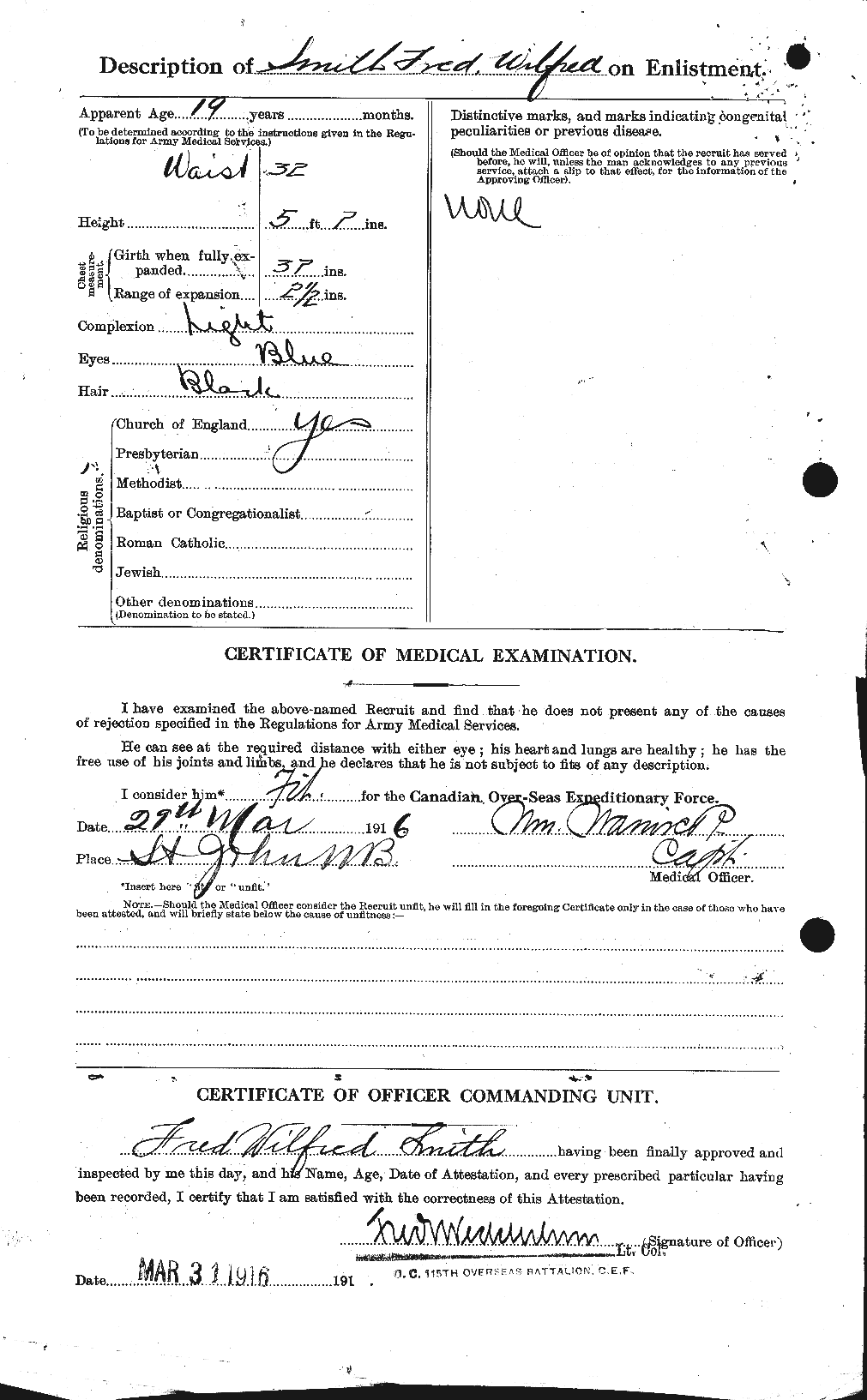 Personnel Records of the First World War - CEF 105798b