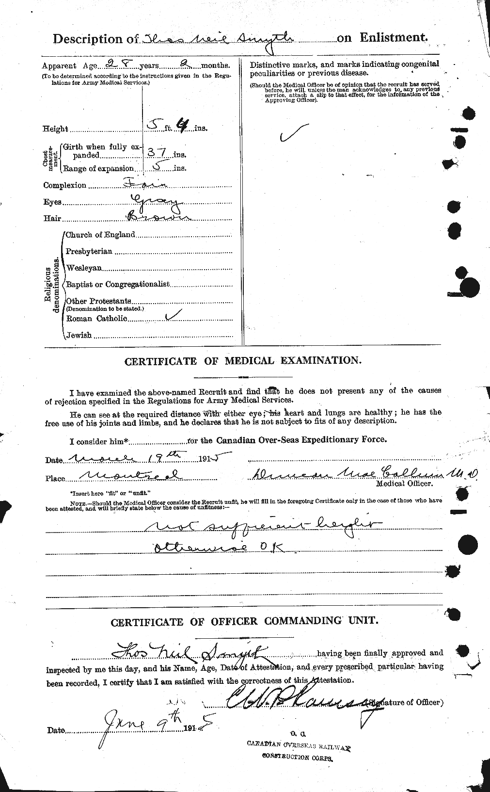 Personnel Records of the First World War - CEF 106058b