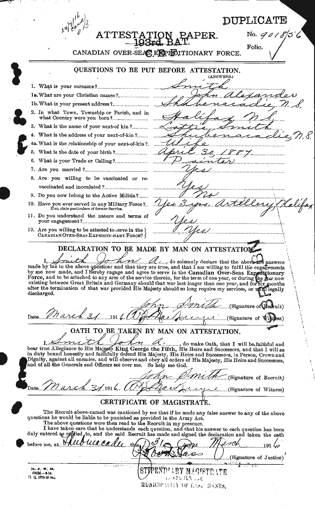 Personnel Records of the First World War - CEF 106459a