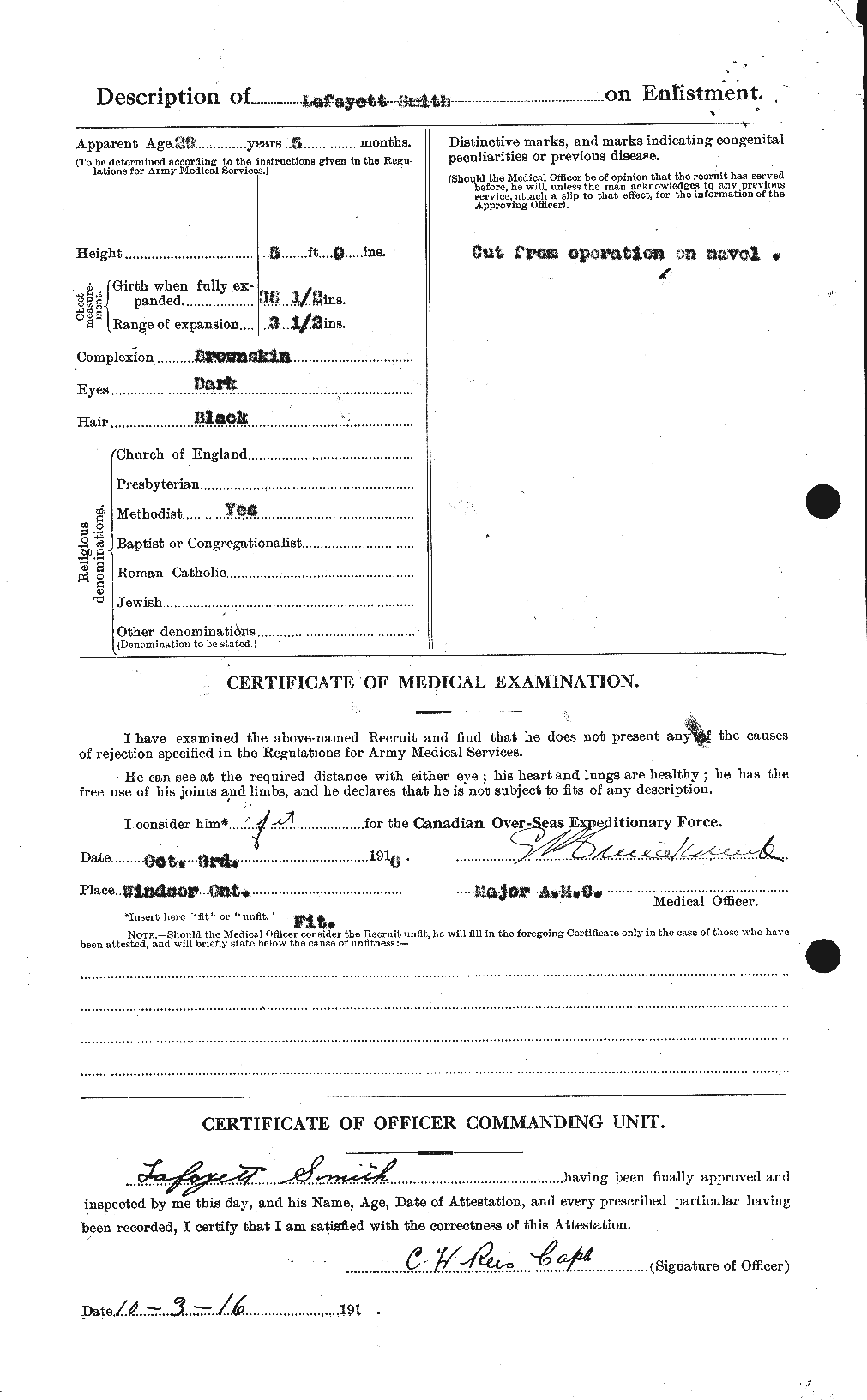 Dossiers du Personnel de la Première Guerre mondiale - CEC 106508b