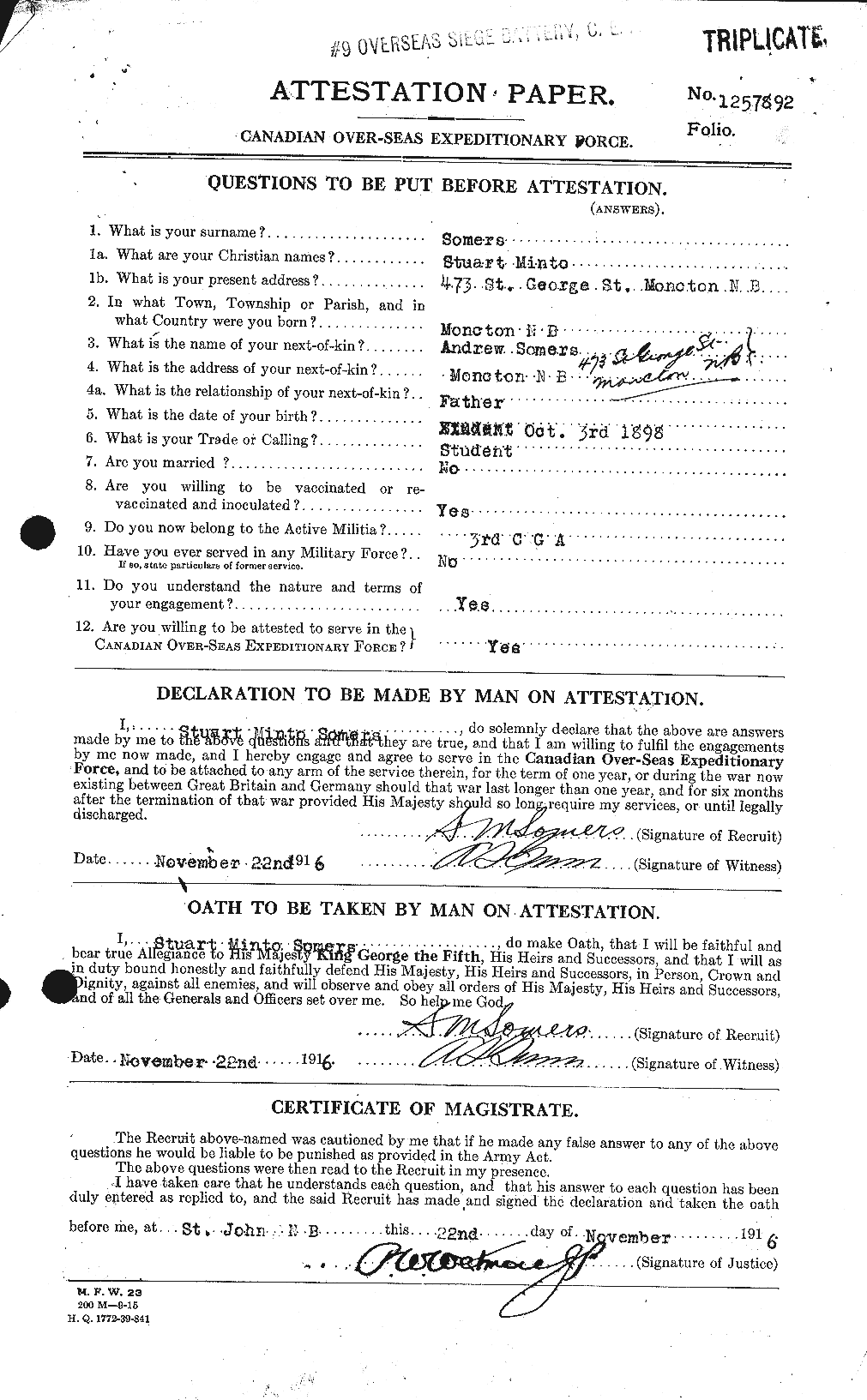 Personnel Records of the First World War - CEF 106966a