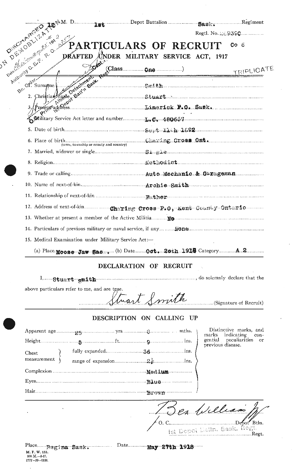 Personnel Records of the First World War - CEF 107135a