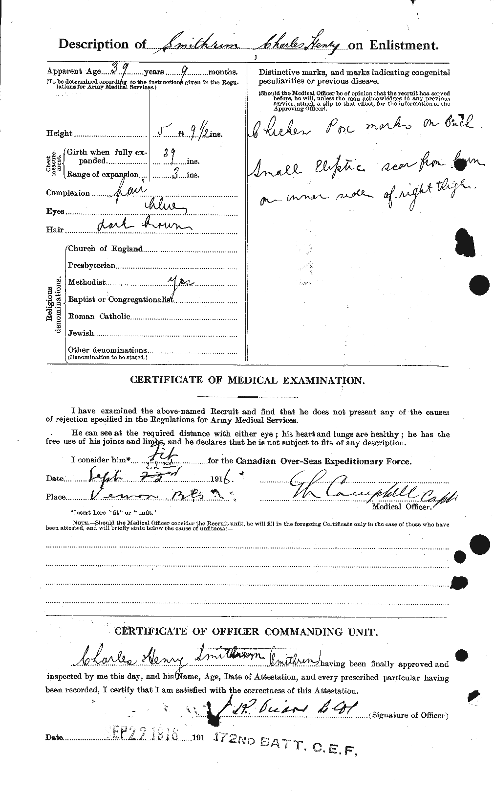 Personnel Records of the First World War - CEF 107210b
