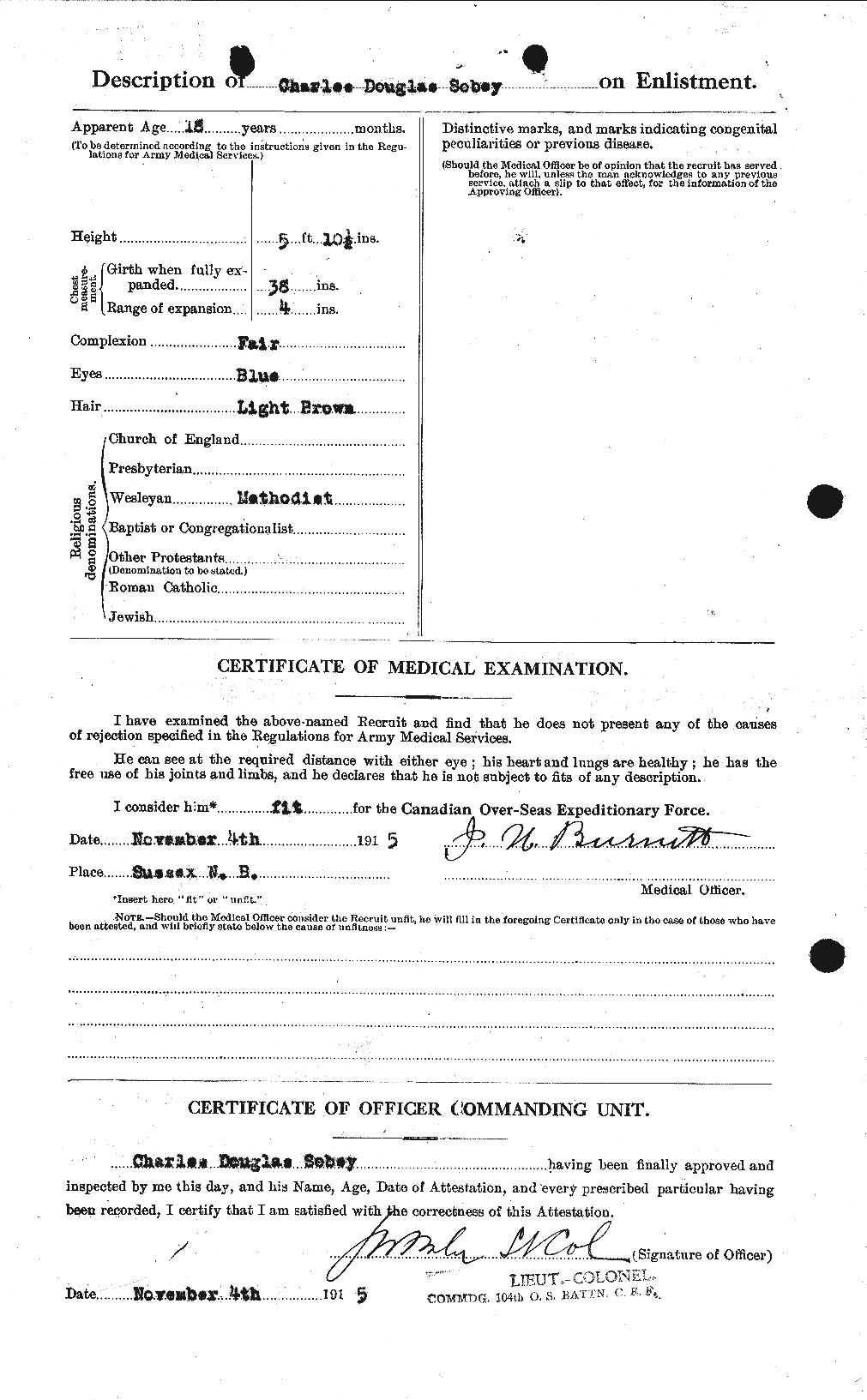 Personnel Records of the First World War - CEF 108634b
