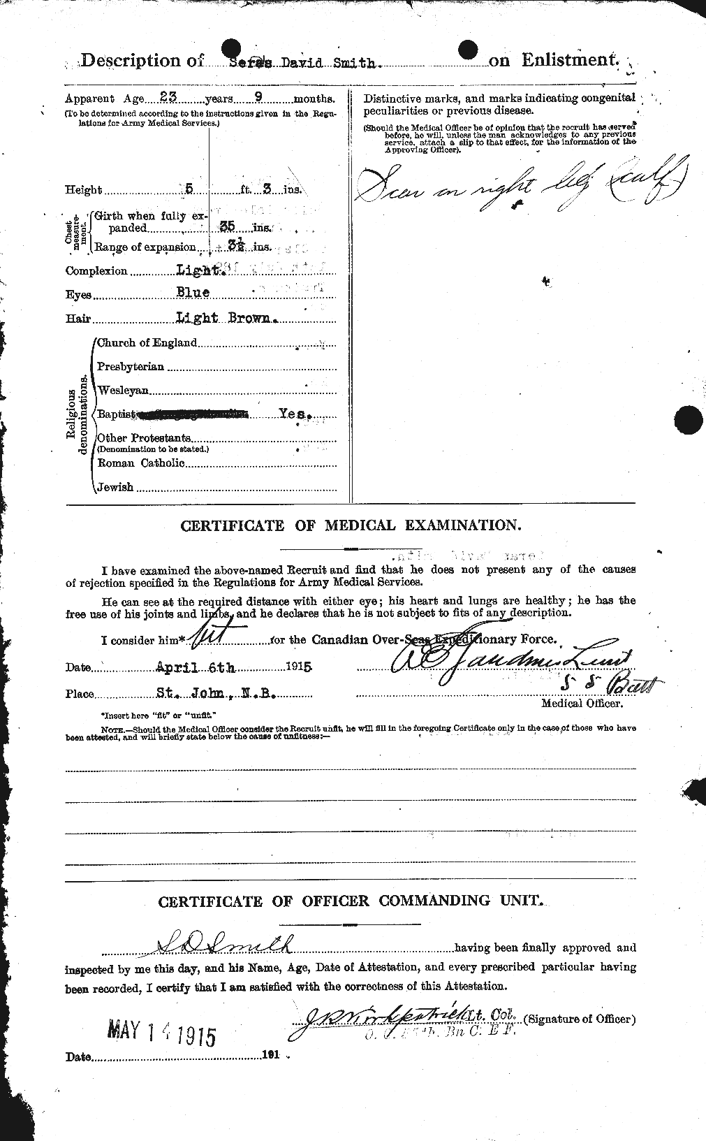 Personnel Records of the First World War - CEF 108718b
