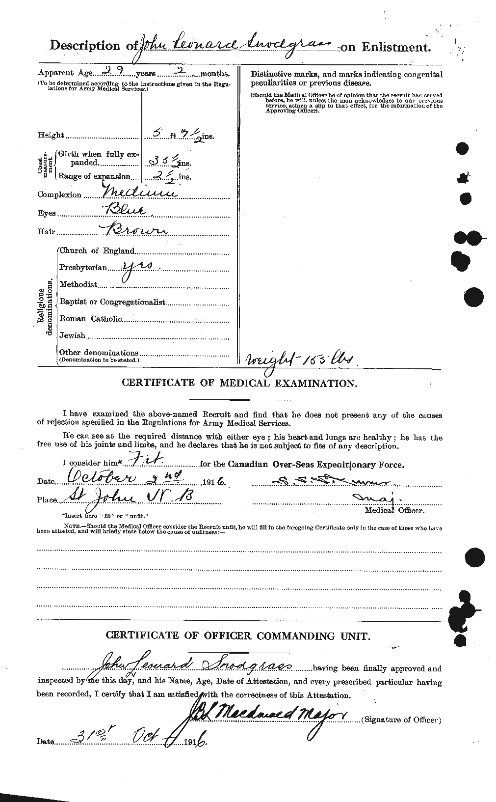 Personnel Records of the First World War - CEF 109438b