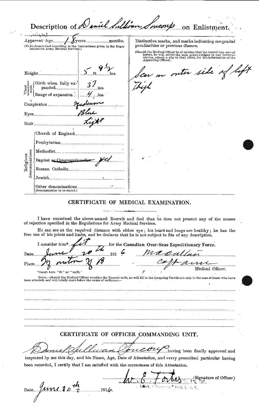 Personnel Records of the First World War - CEF 109588b