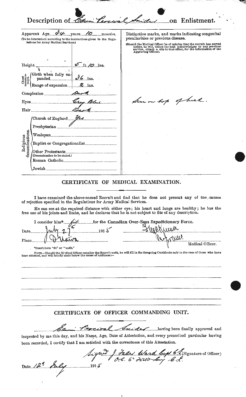 Personnel Records of the First World War - CEF 110048b