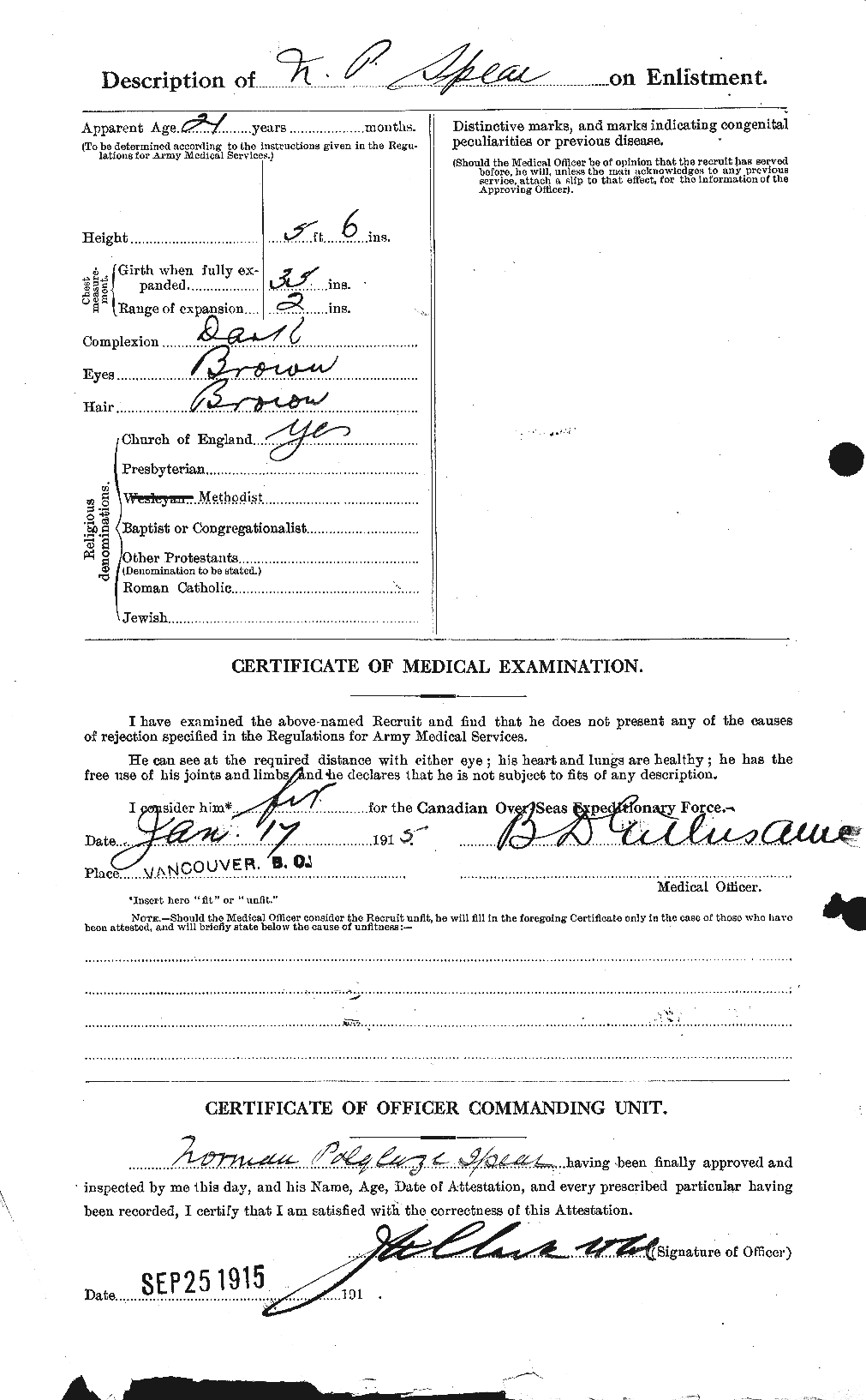 Personnel Records of the First World War - CEF 110829b
