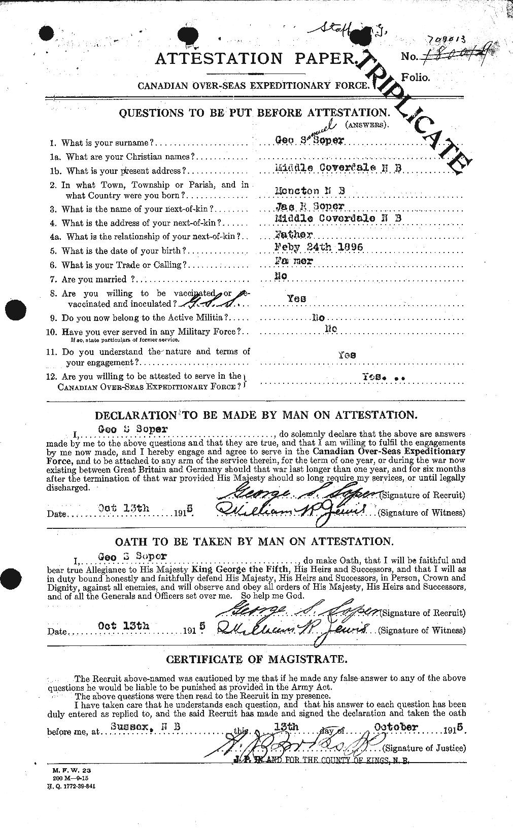Personnel Records of the First World War - CEF 110929a