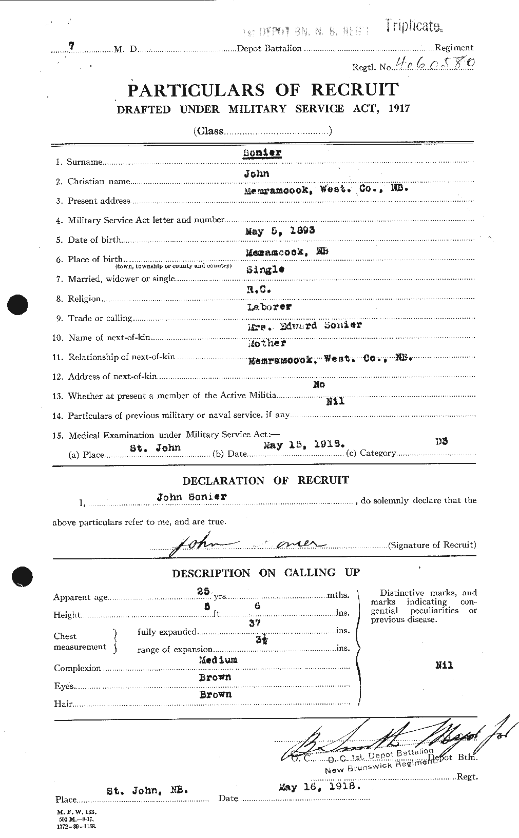 Personnel Records of the First World War - CEF 111037a