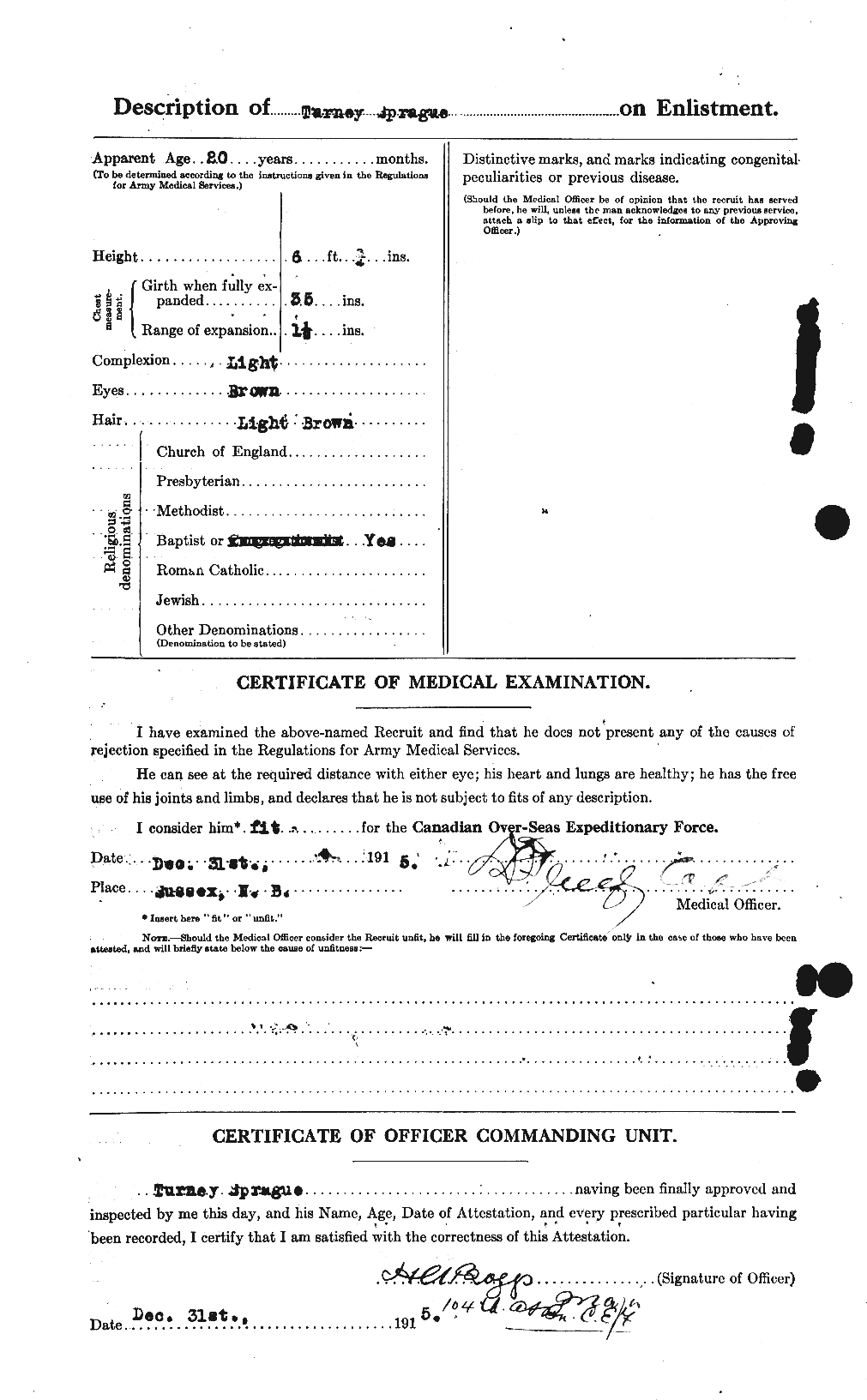 Dossiers du Personnel de la Première Guerre mondiale - CEC 112524b