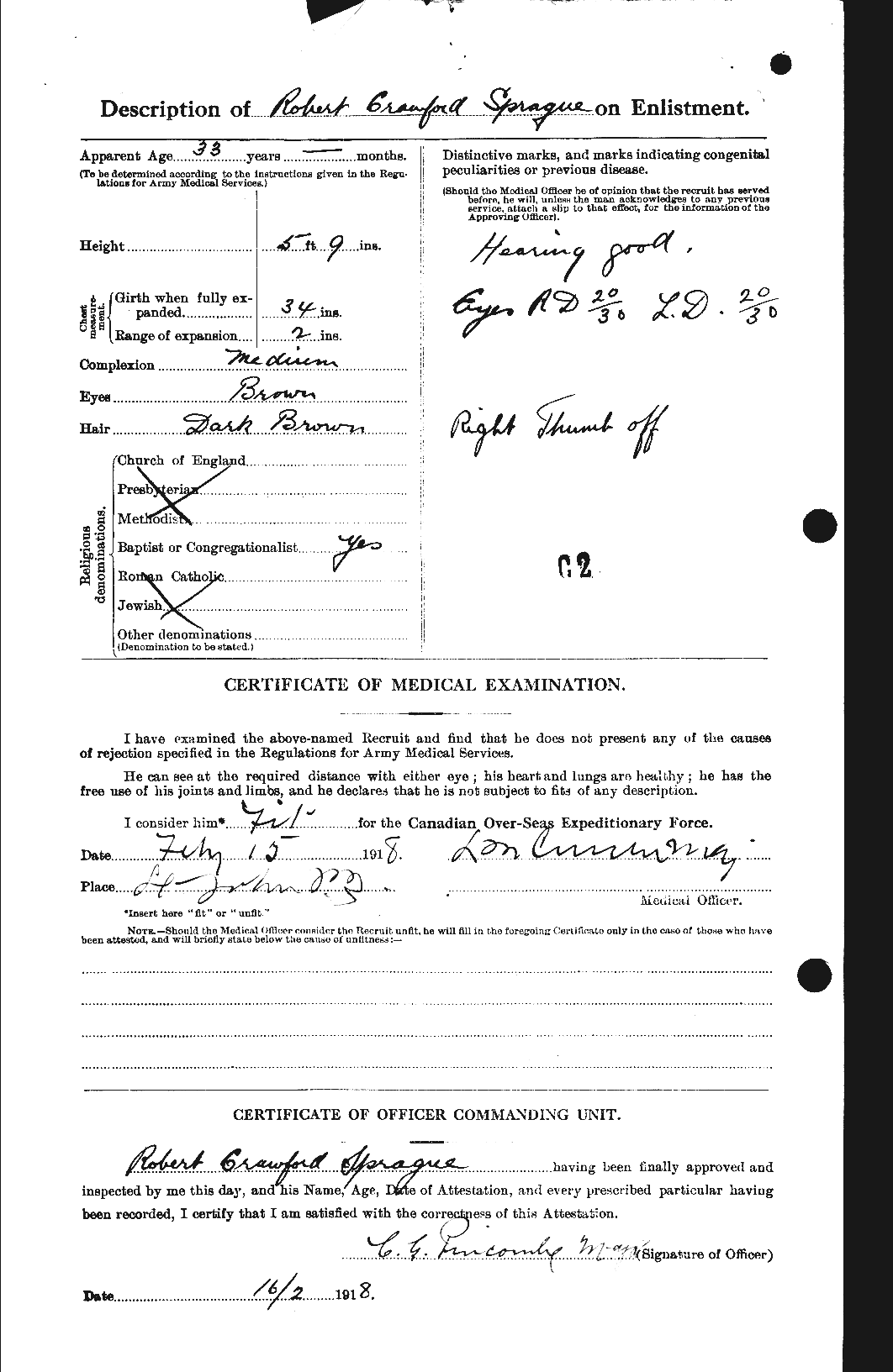 Dossiers du Personnel de la Première Guerre mondiale - CEC 112528b