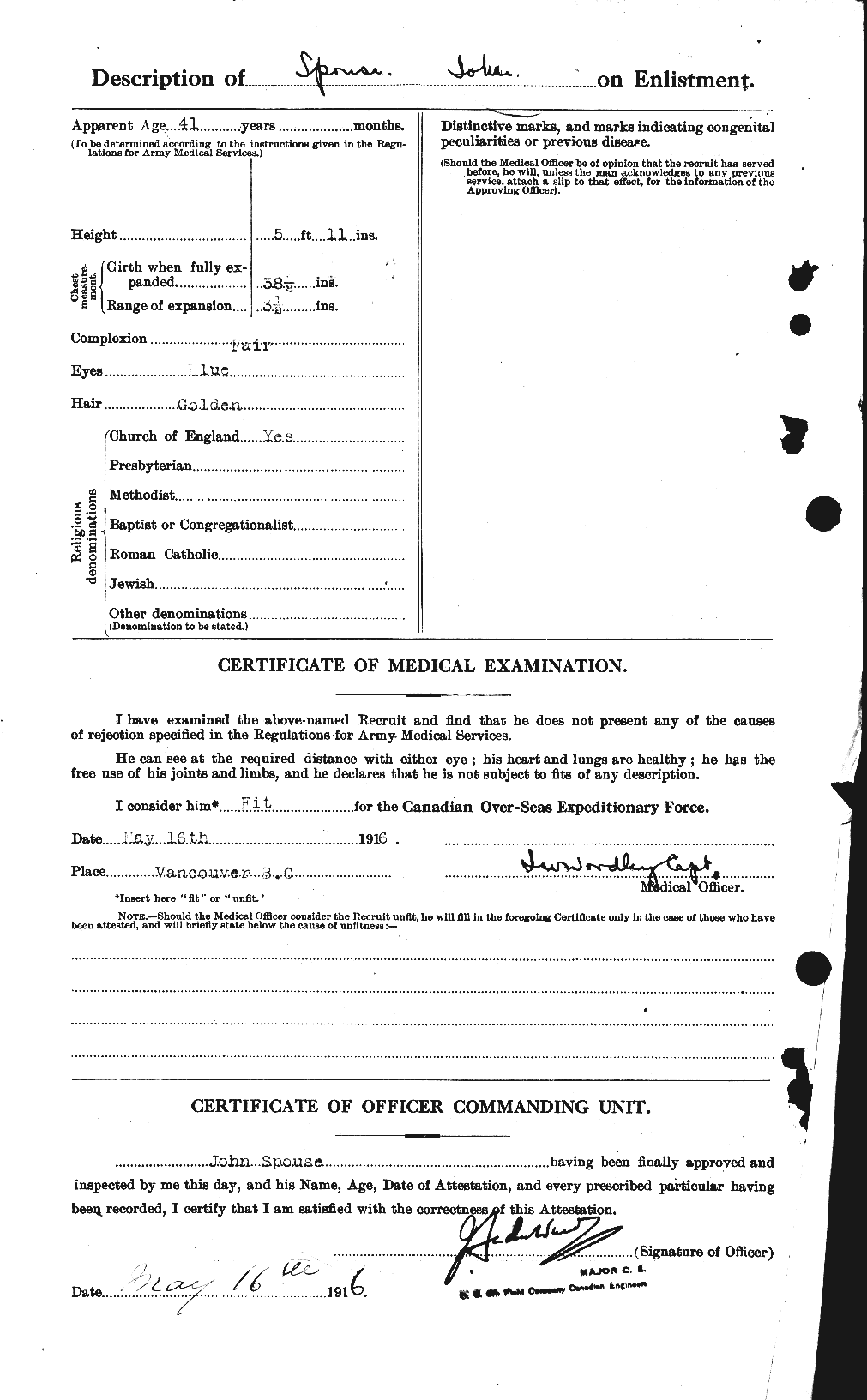 Personnel Records of the First World War - CEF 113205b