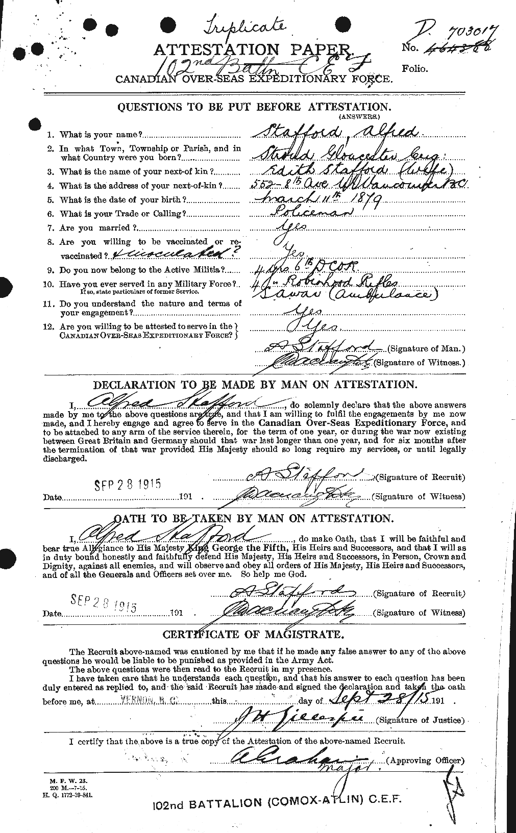 Personnel Records of the First World War - CEF 113432a