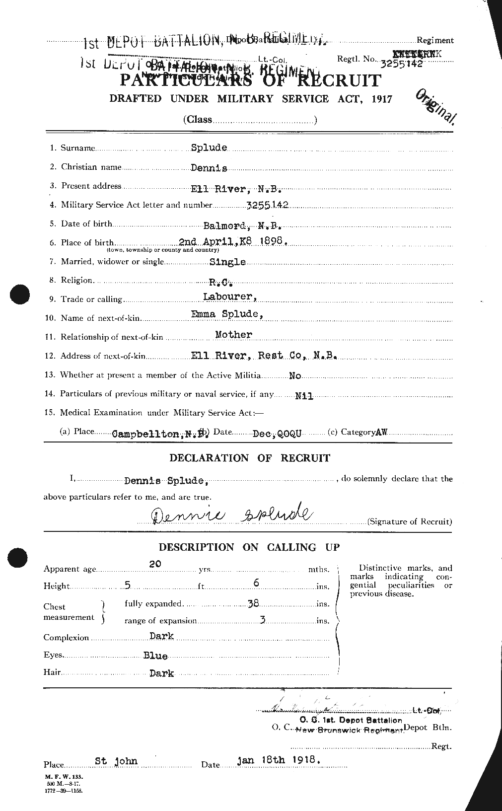Personnel Records of the First World War - CEF 113685a