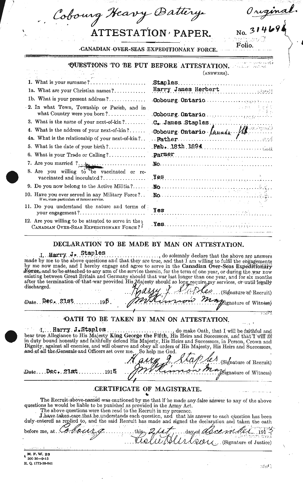 Personnel Records of the First World War - CEF 114163a
