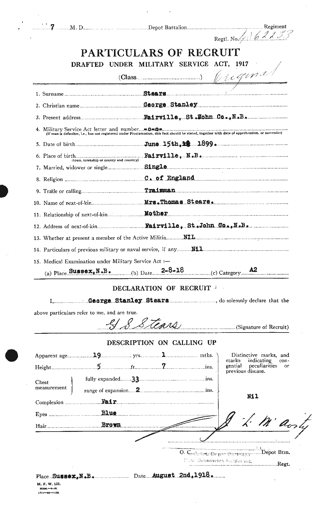 Personnel Records of the First World War - CEF 115457a