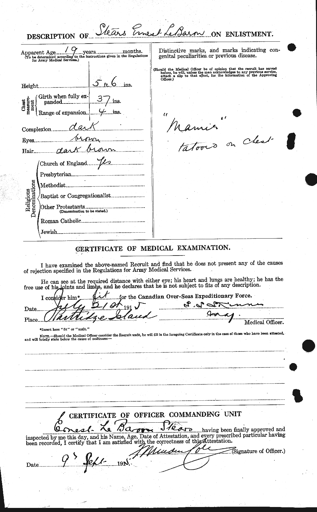 Personnel Records of the First World War - CEF 115459b