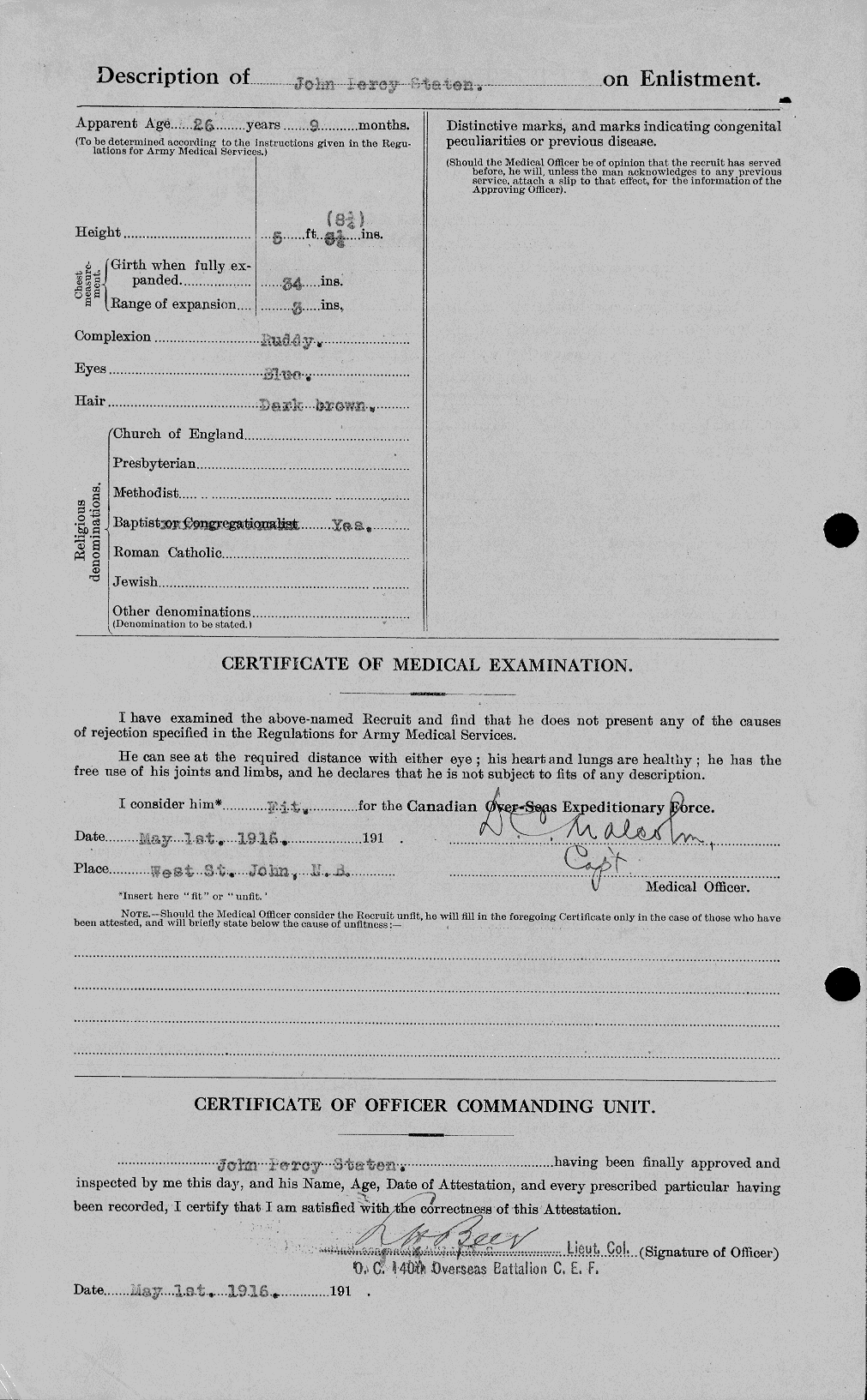 Personnel Records of the First World War - CEF 116131b