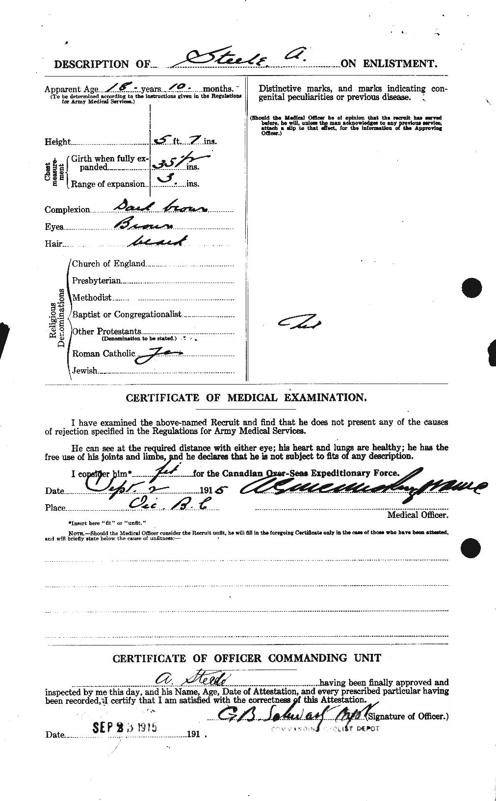 Personnel Records of the First World War - CEF 116240b