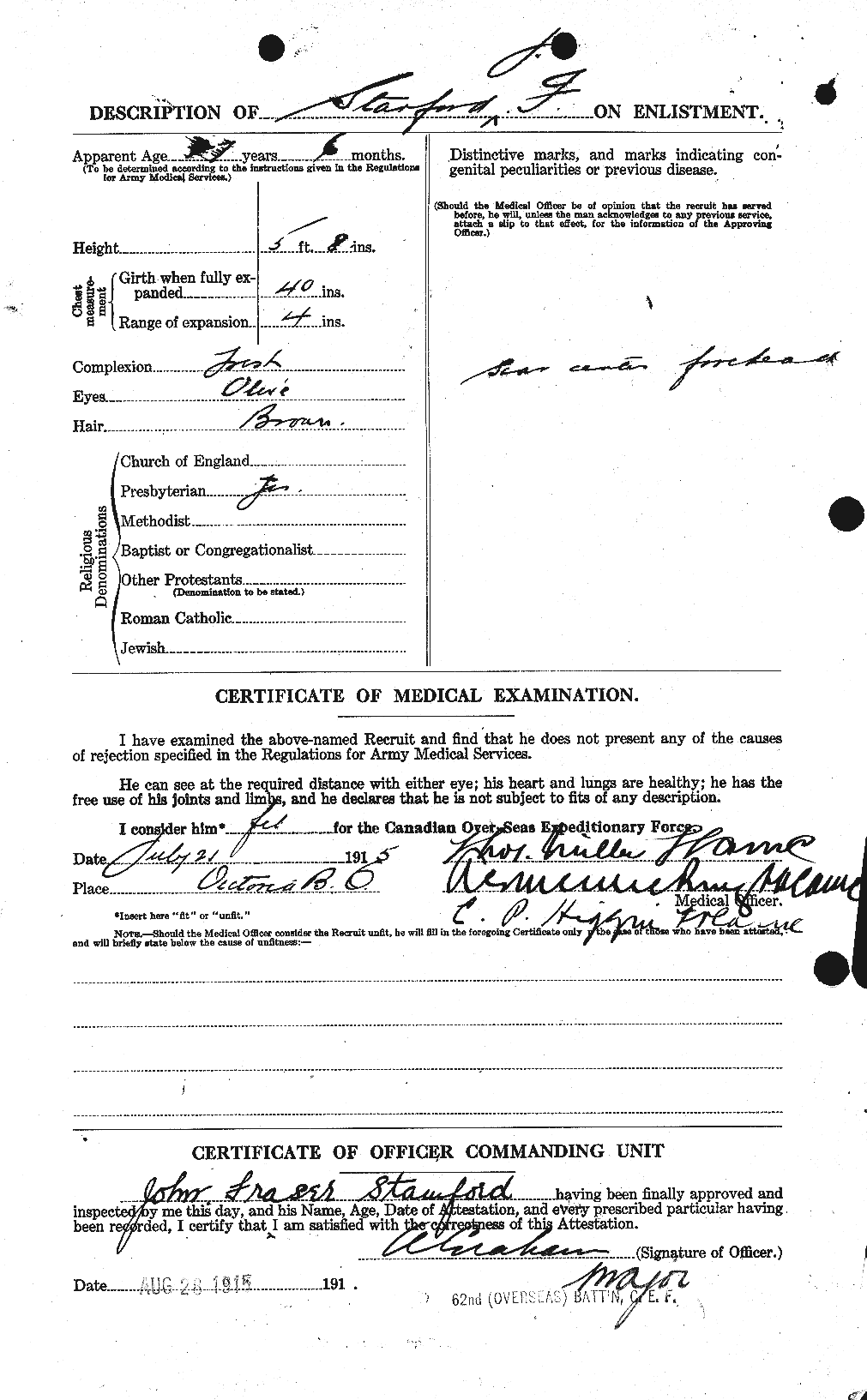Dossiers du Personnel de la Première Guerre mondiale - CEC 116502b