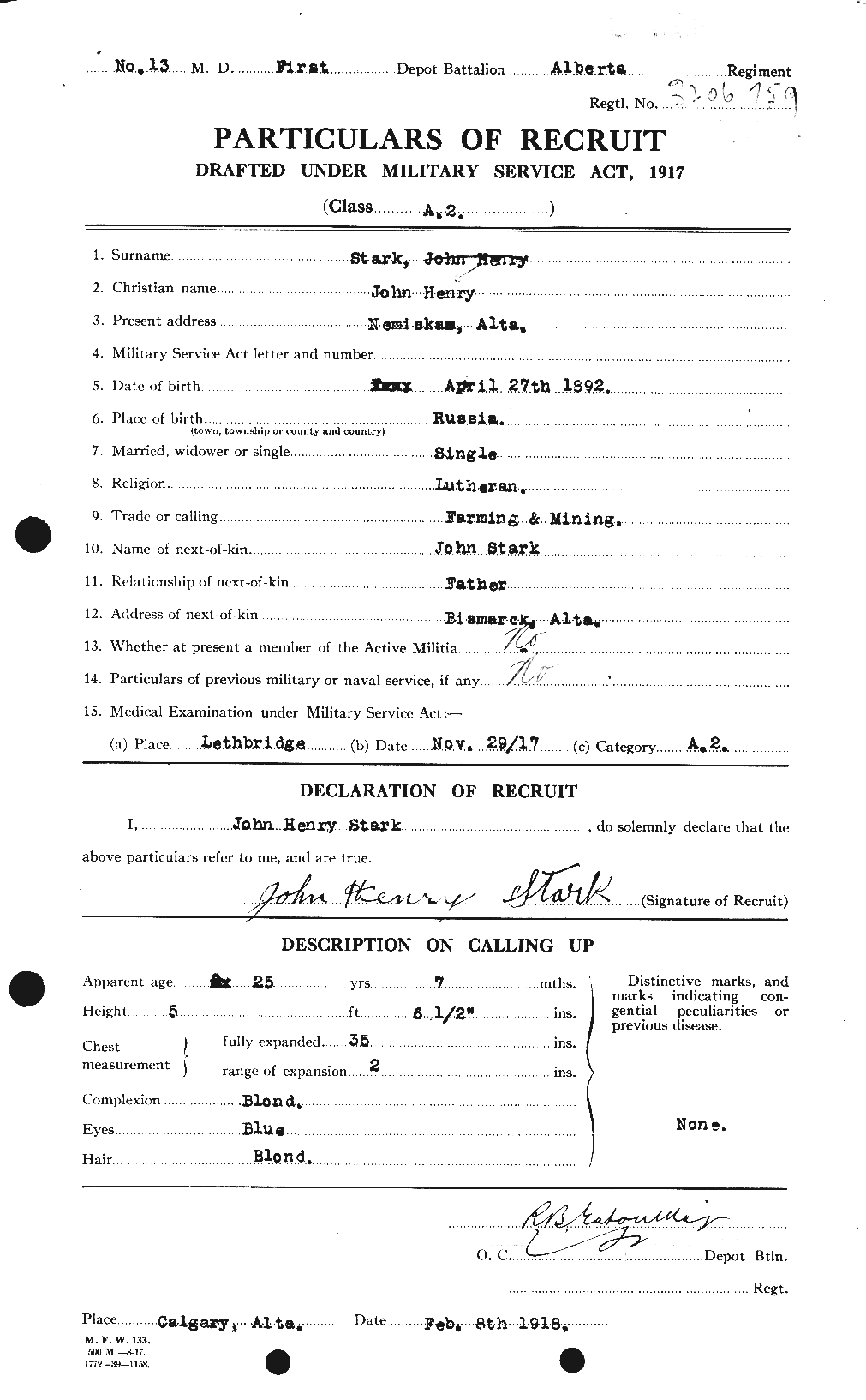 Personnel Records of the First World War - CEF 116743a