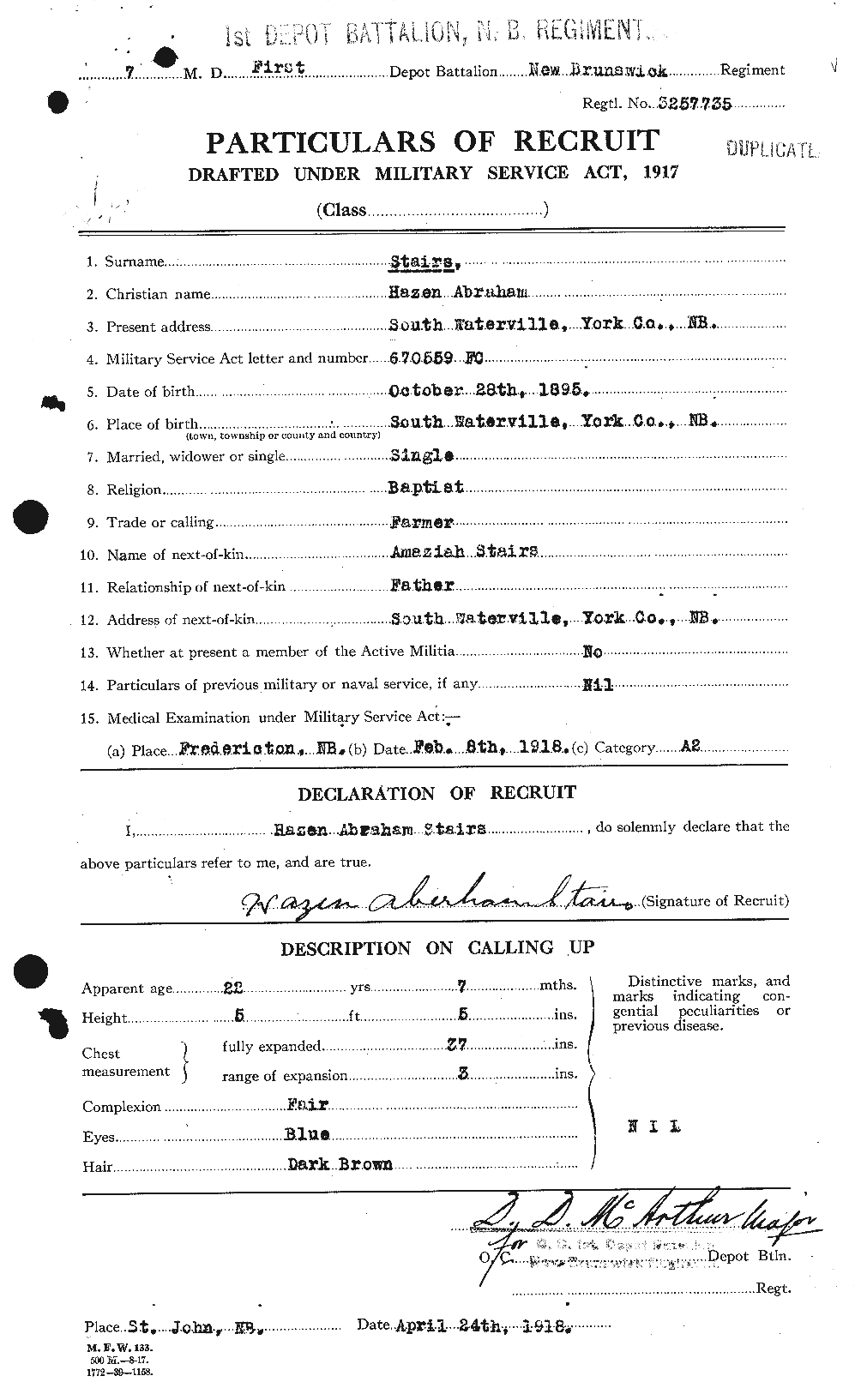 Personnel Records of the First World War - CEF 116806a