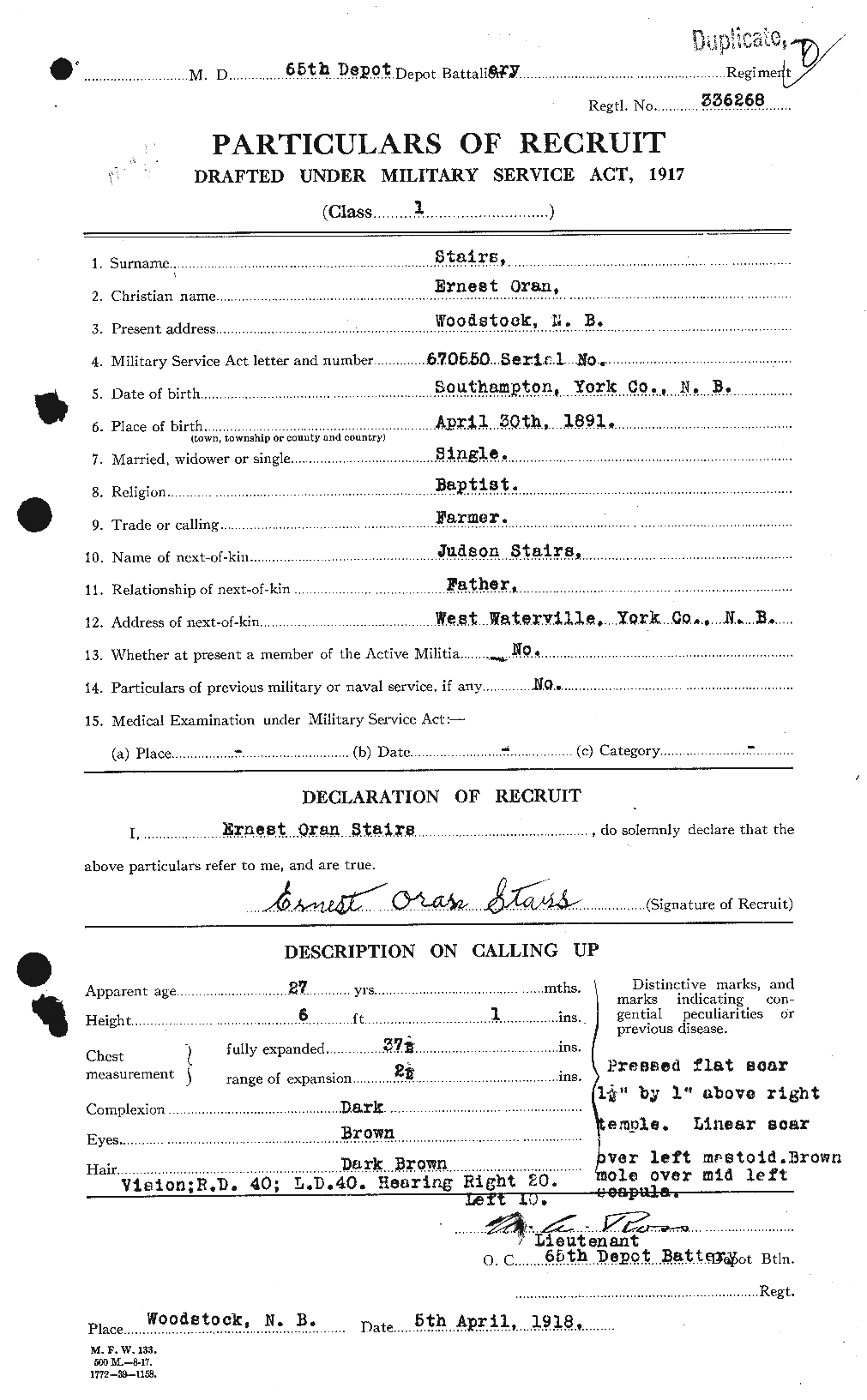 Personnel Records of the First World War - CEF 116818a