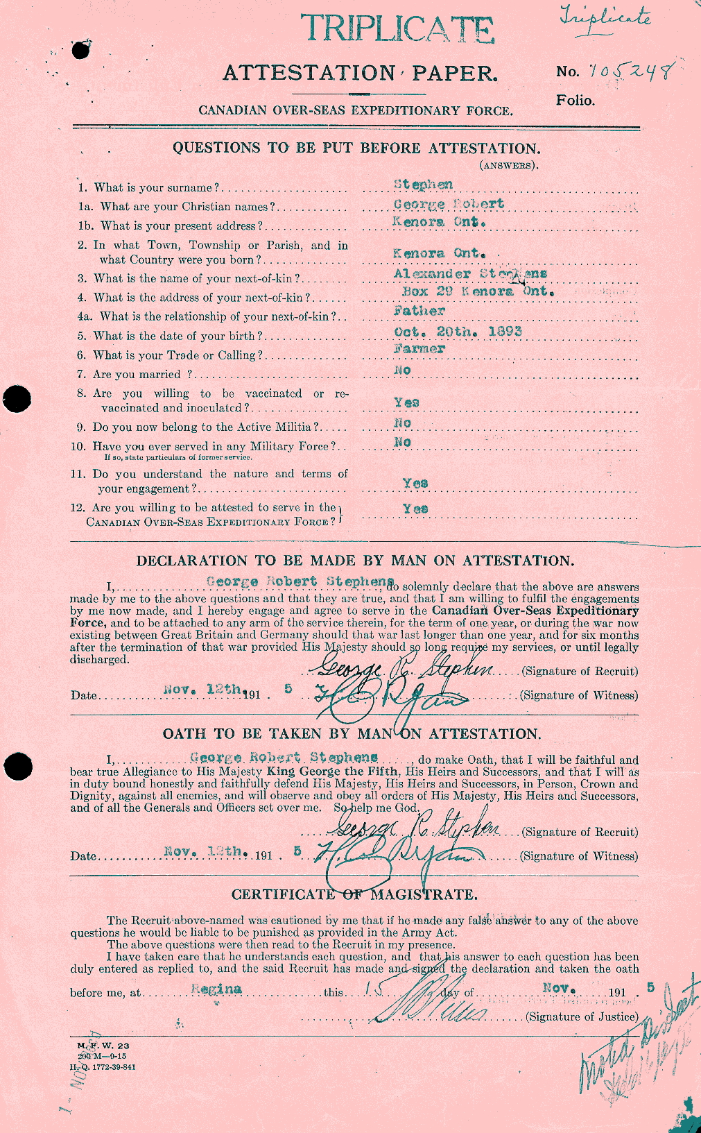 Personnel Records of the First World War - CEF 117051a