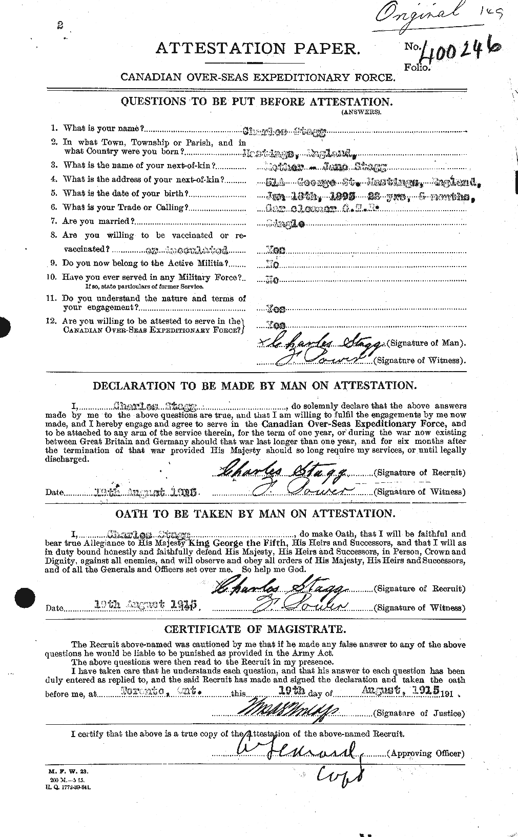 Personnel Records of the First World War - CEF 117397a