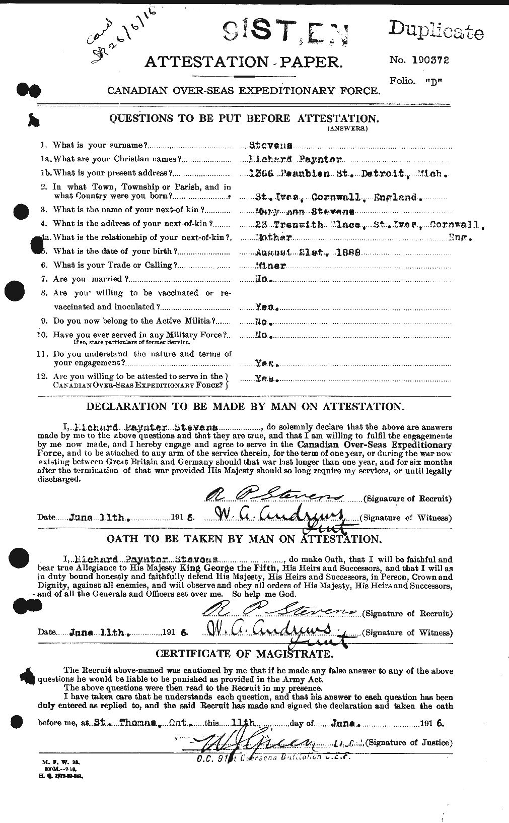 Personnel Records of the First World War - CEF 118305a