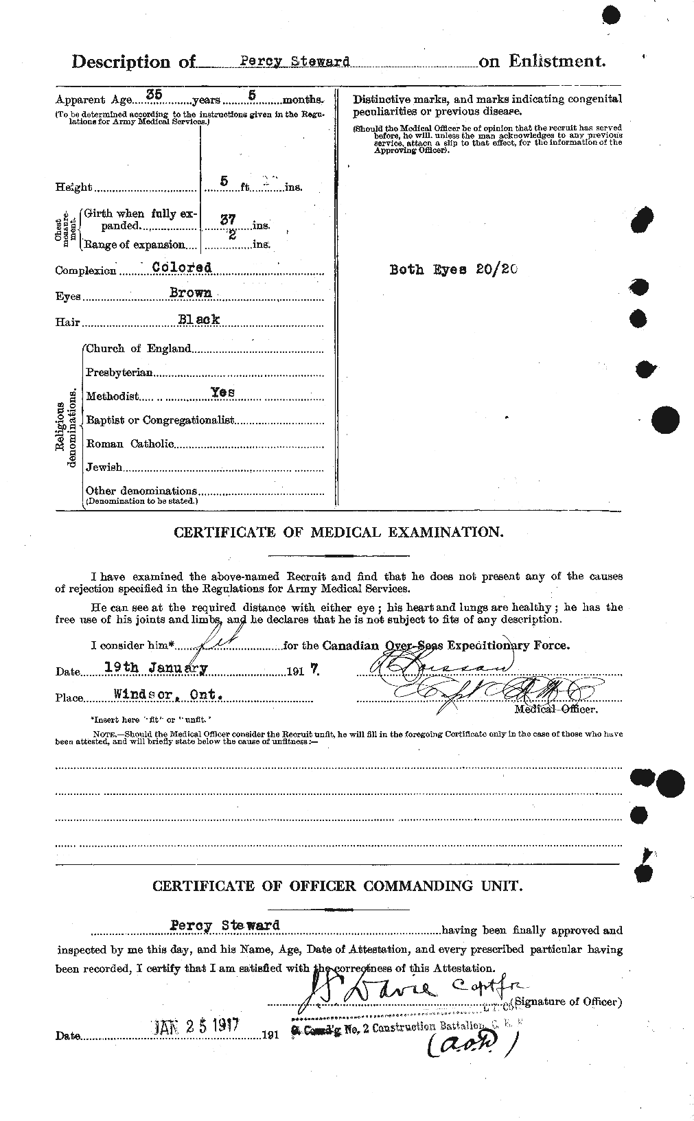 Dossiers du Personnel de la Première Guerre mondiale - CEC 118724b