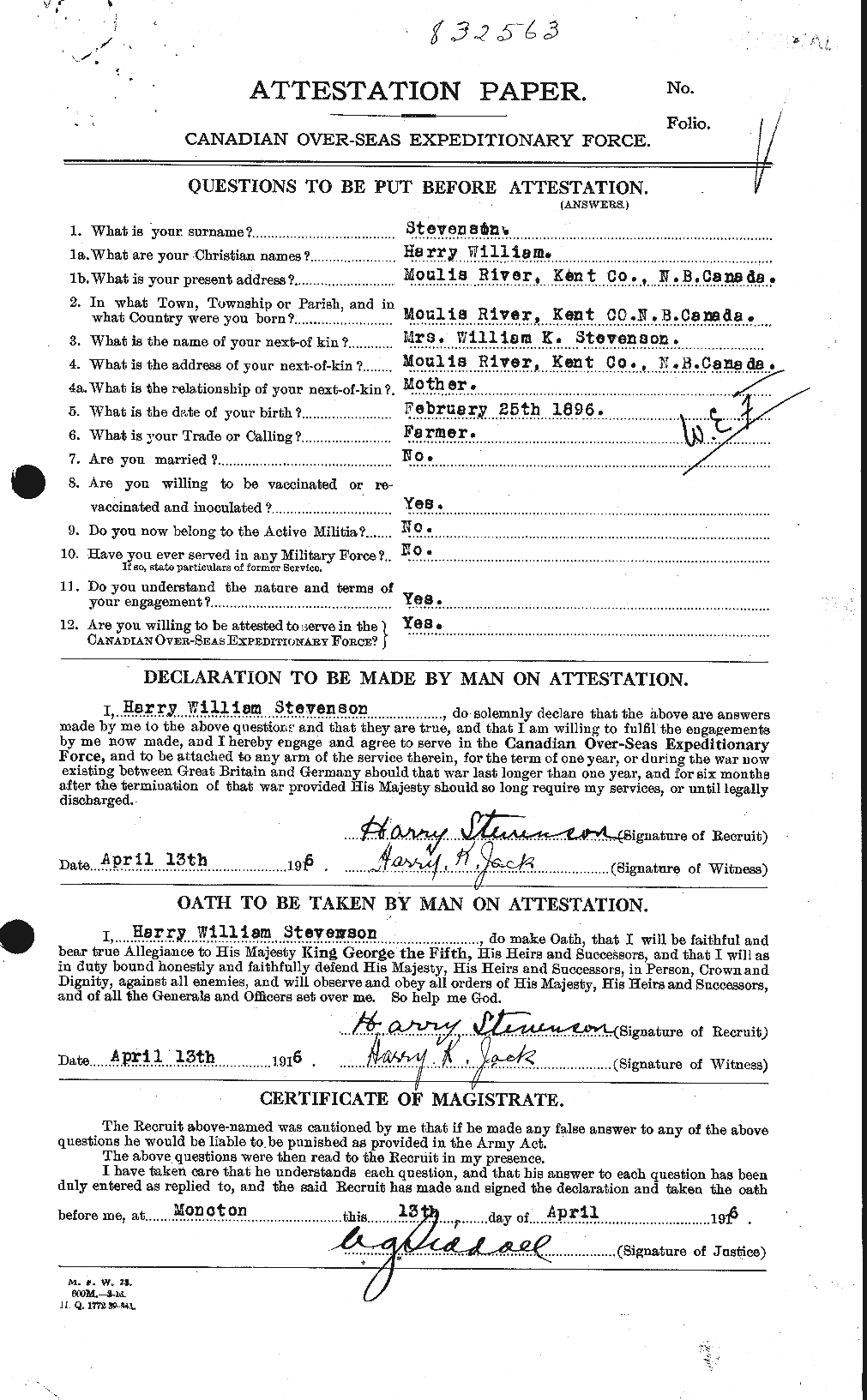 Personnel Records of the First World War - CEF 119063a
