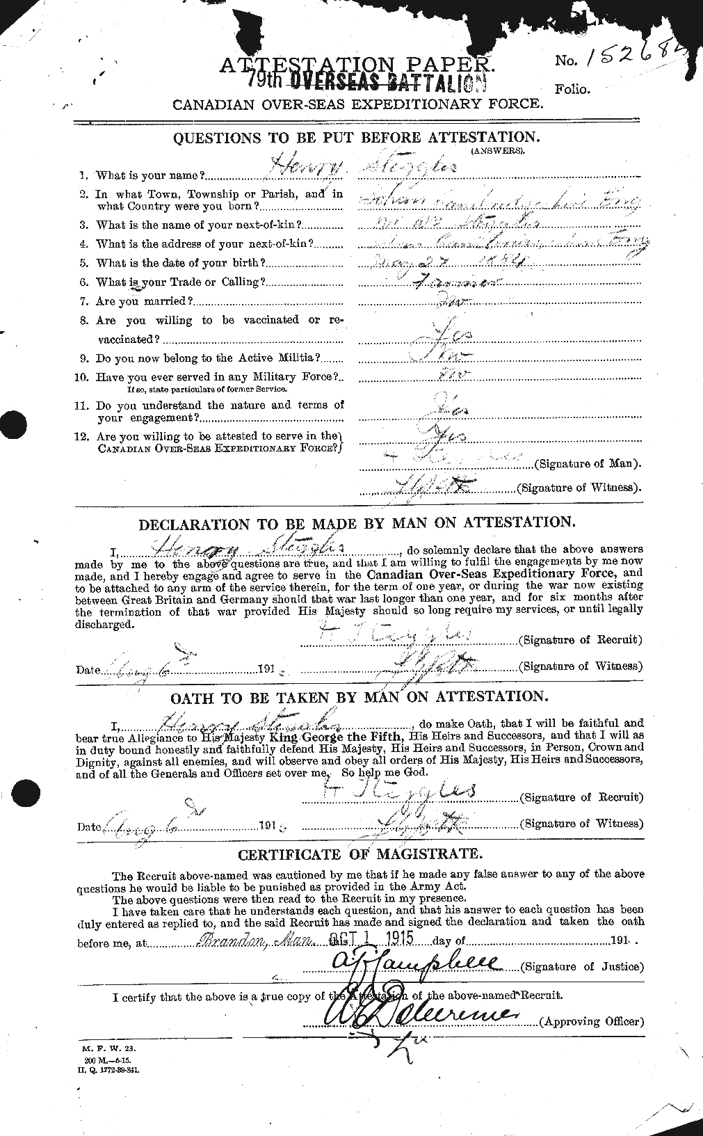 Personnel Records of the First World War - CEF 119318a