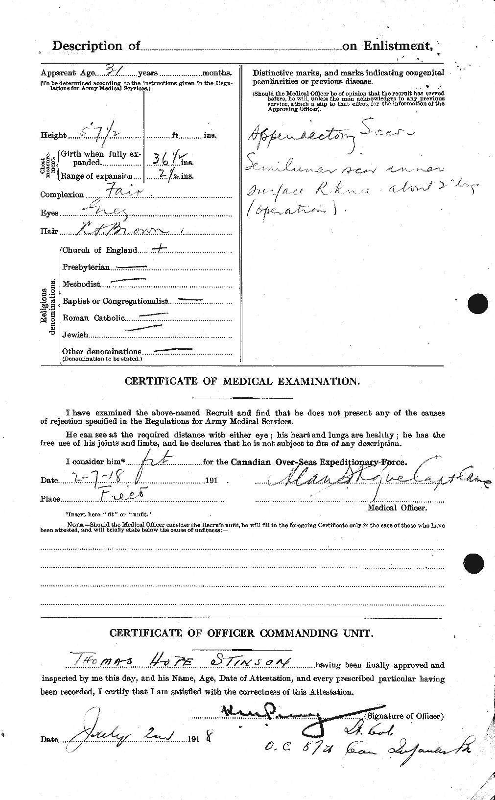 Personnel Records of the First World War - CEF 120123b