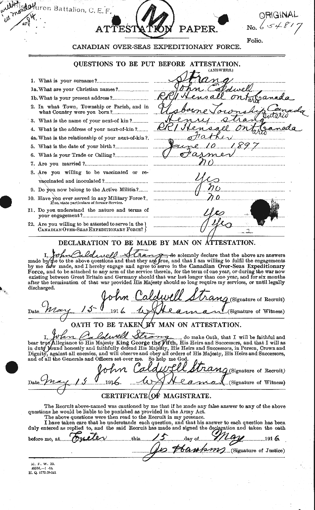 Personnel Records of the First World War - CEF 121246a