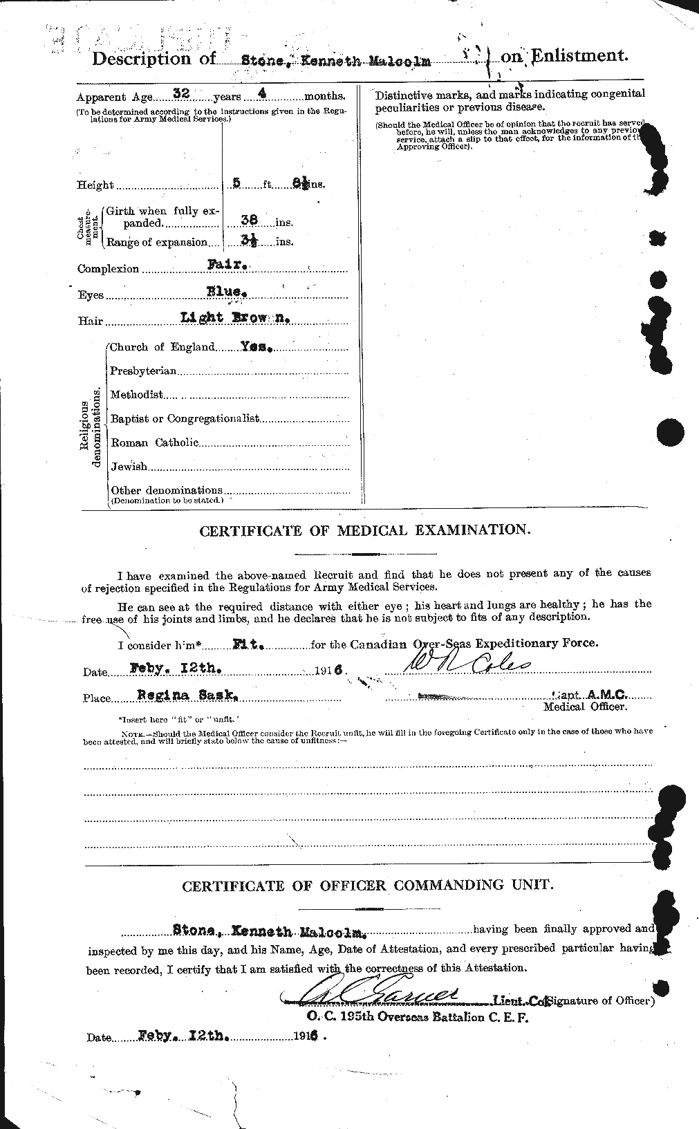 Personnel Records of the First World War - CEF 121920b