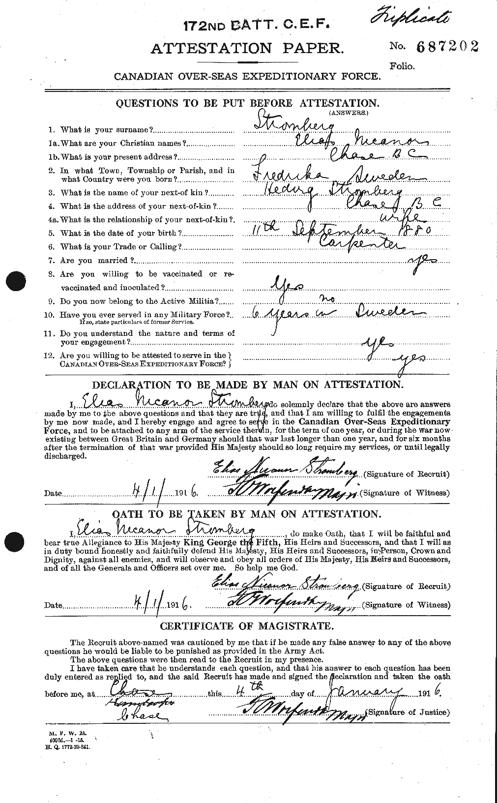 Personnel Records of the First World War - CEF 124028a