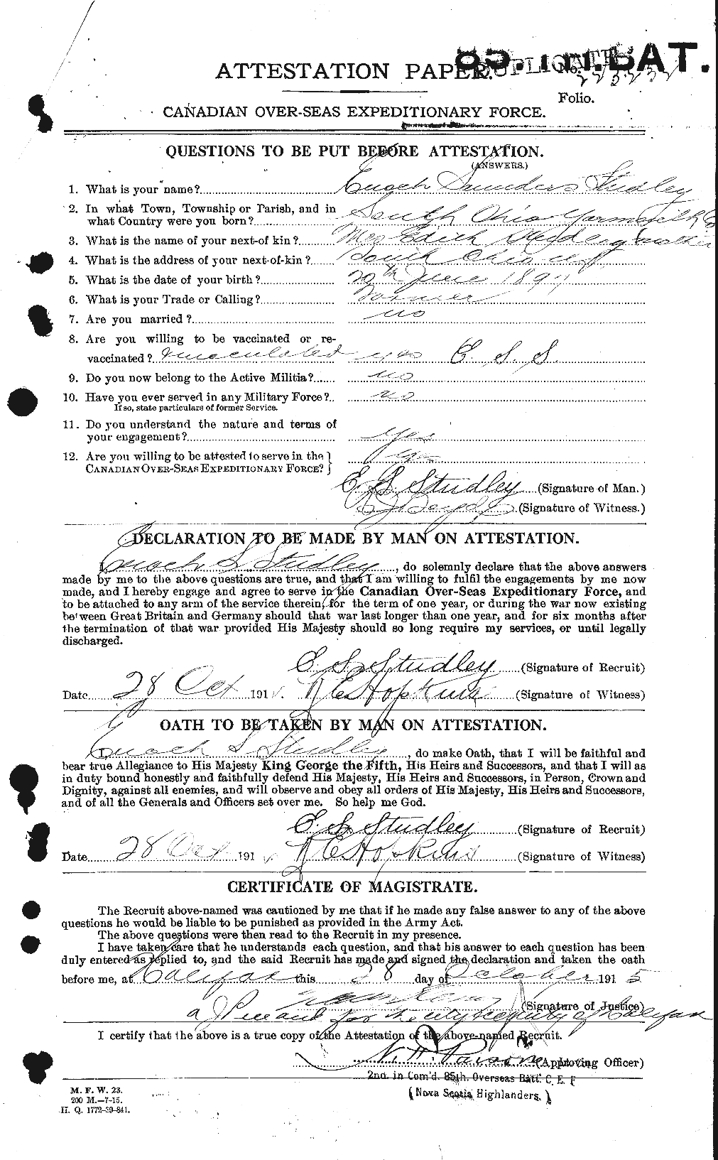 Personnel Records of the First World War - CEF 124216a