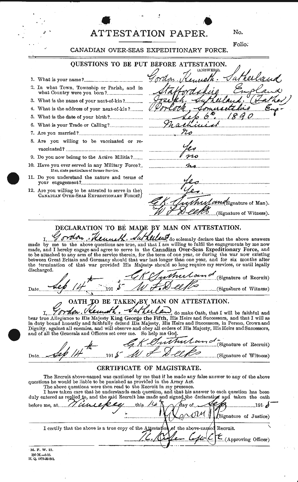 Personnel Records of the First World War - CEF 124826a