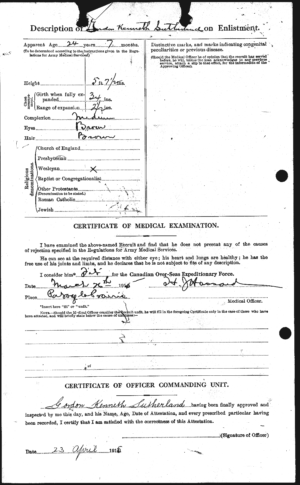 Personnel Records of the First World War - CEF 124827b