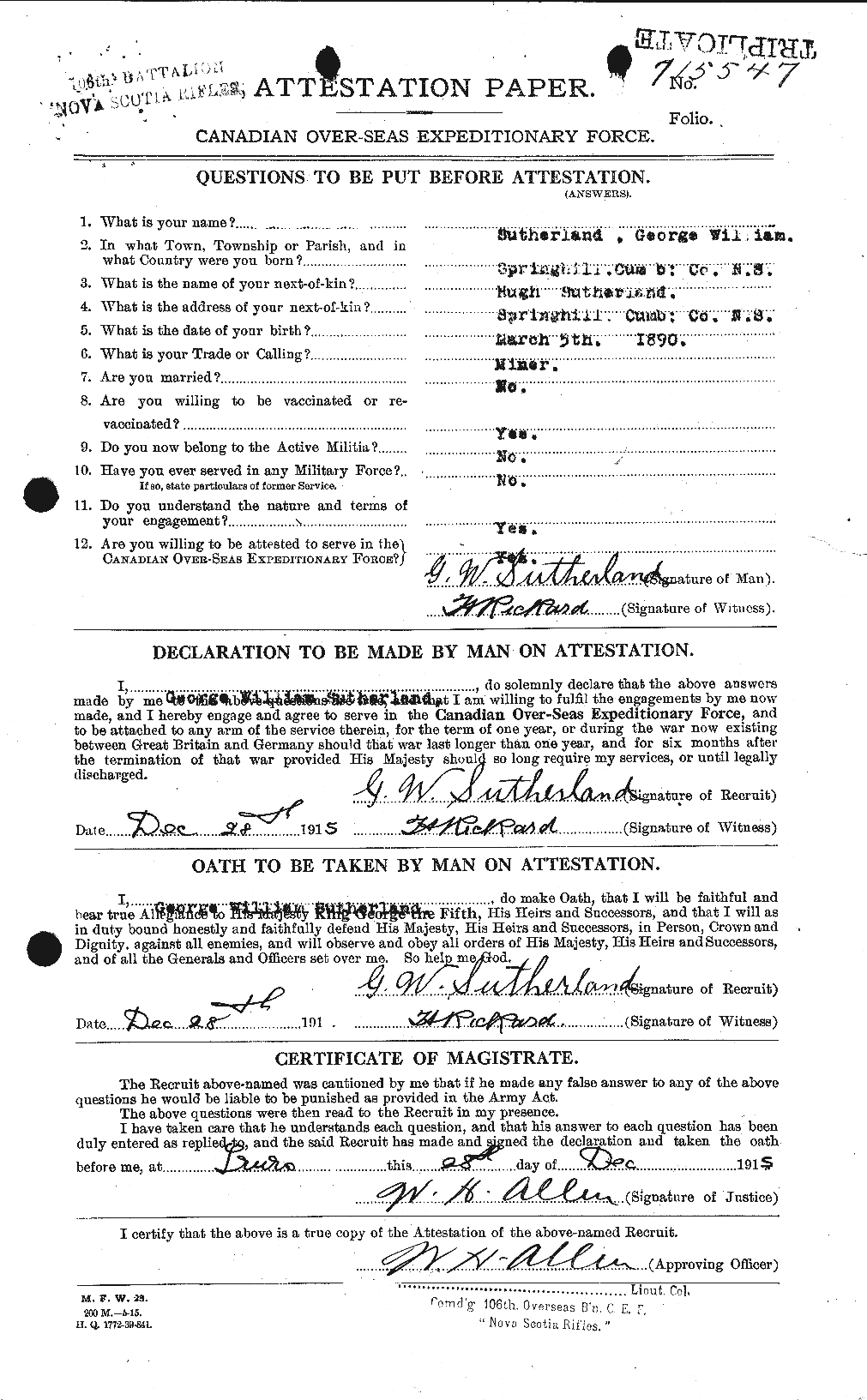 Personnel Records of the First World War - CEF 124842a