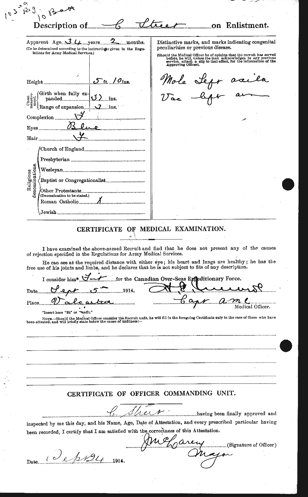 Dossiers du Personnel de la Première Guerre mondiale - CEC 126235b
