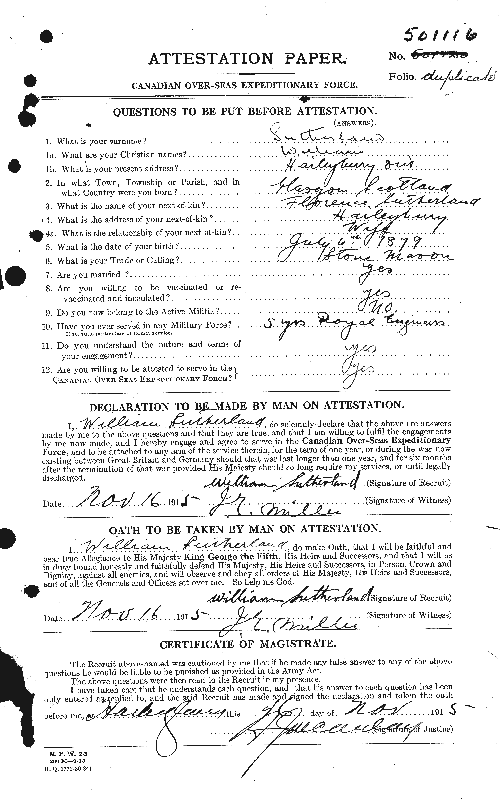 Personnel Records of the First World War - CEF 126455a