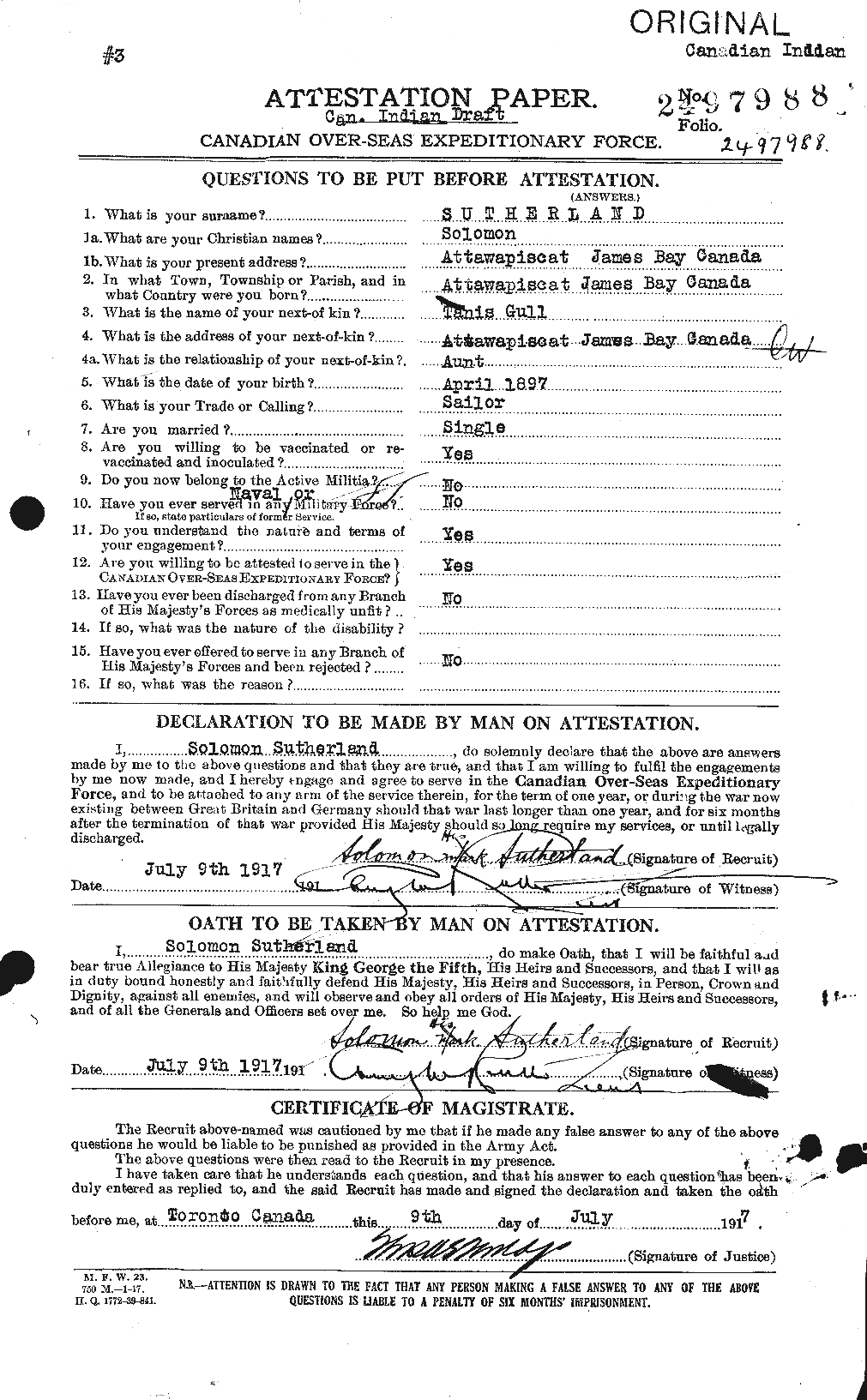 Personnel Records of the First World War - CEF 126557a