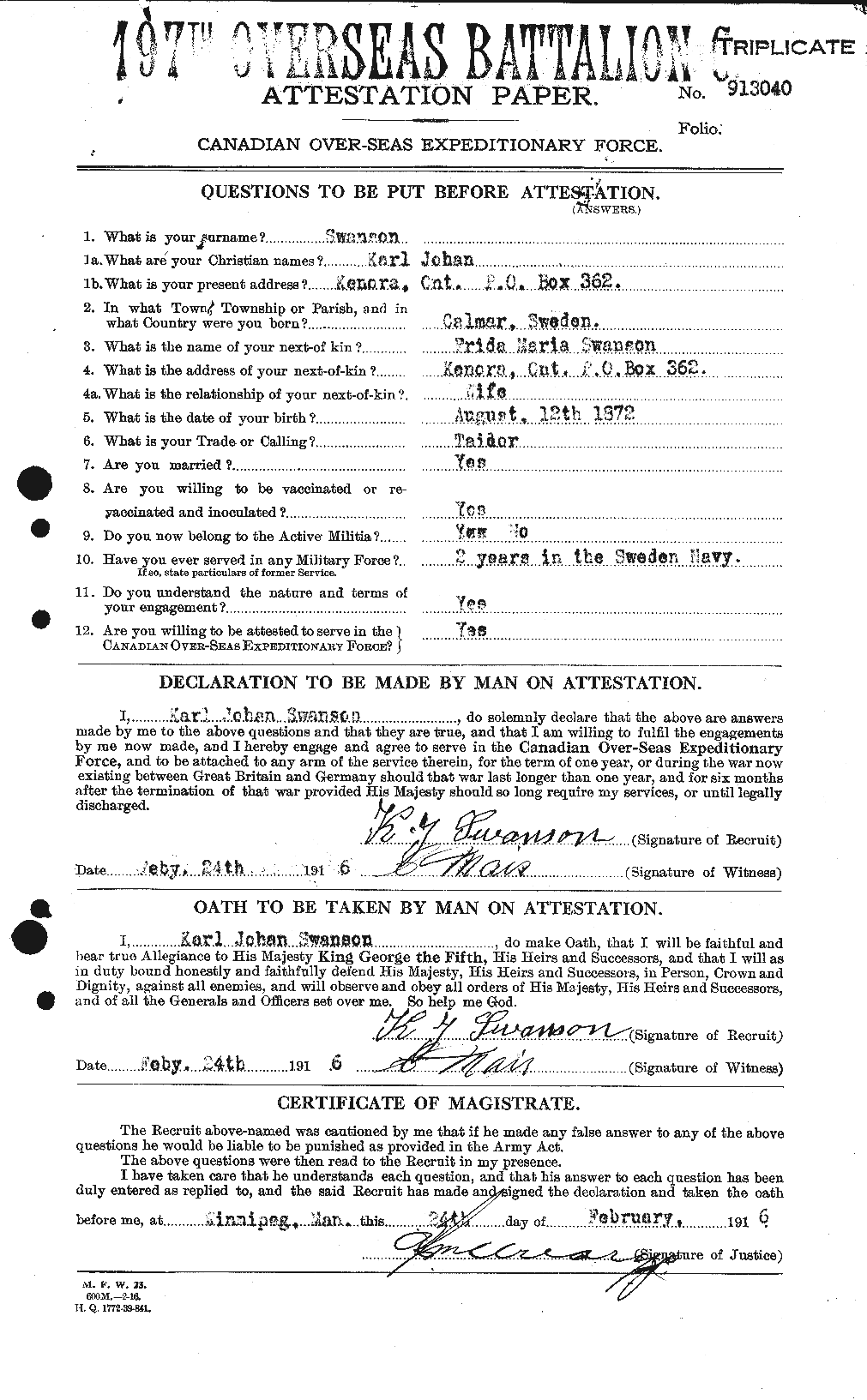 Personnel Records of the First World War - CEF 126571a