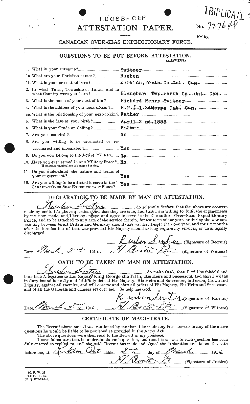 Personnel Records of the First World War - CEF 126777a