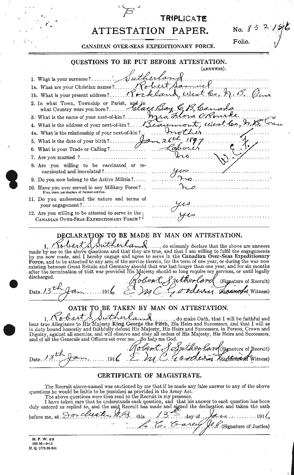 Personnel Records of the First World War - CEF 126786a